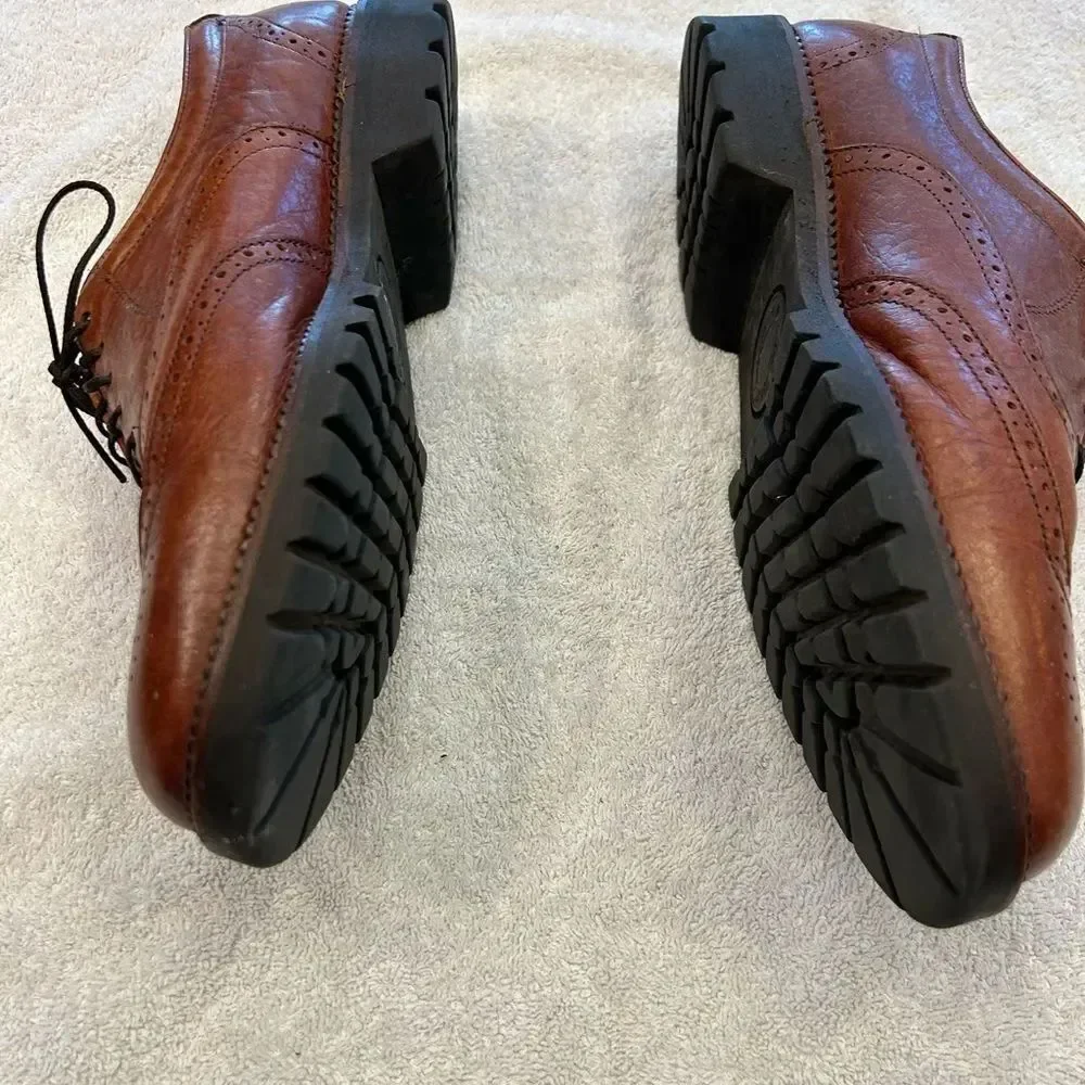 Elegant Brown Leather Derby Shoes